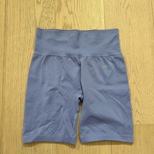 Women's Blue Lavender High-Waisted biker Shorts